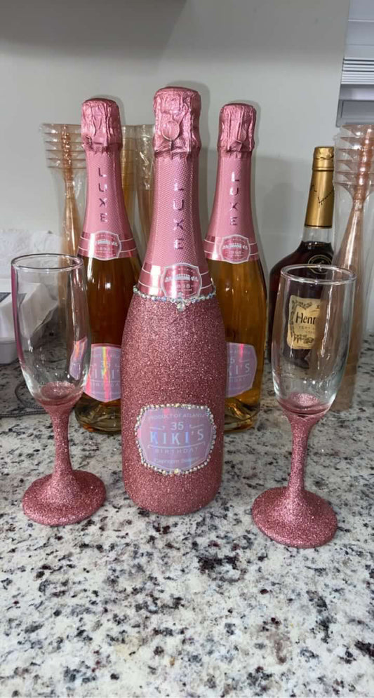 Glitter Champagne Bottle