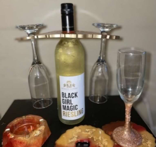 Wine Bottle Holder with Coasters
