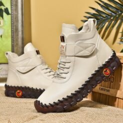 Fashionable Versatile Soft And Comfortable Cotton Boots - White, 43