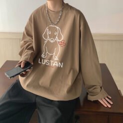 Alternative view of Cartoon Puppy Printed Long Sleeve T-shirt