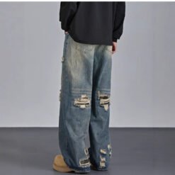 Alternative view of Mens American-style Streetwear Camouflage Ripped Jeans