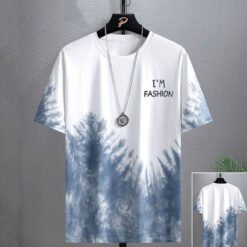 Alternative view of Gradient Half-length Sleeve Versatile Casual T-shirt