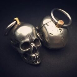 Resin Shark Rocket Bomb Keychain - Skull