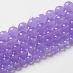 Chalcedony Loose Bead Bracelet Handmade Ornament Accessories - Medium purple chalcedony, 10mm38PCS