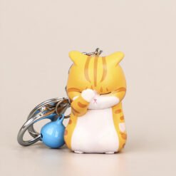 Alternative view of Resin Keychain Chain Orange Cat Bell