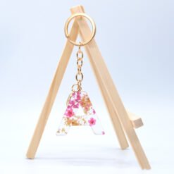 Resin Purple Epoxy English Keychain - Purple