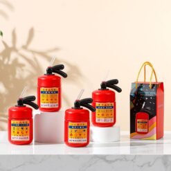 Creative Funny Fire Ceramic Office Mug - Care Box, 400ml