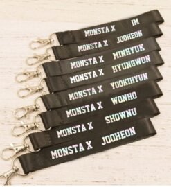 MONSTA X surrounding the same name keychain mobile phone shell pendant cute student bag lanyard custom