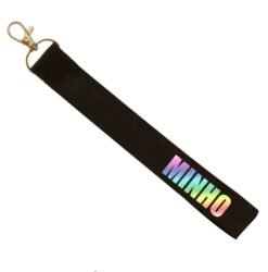 Straykids surrounding name mobile phone lanyard custom keychain stray kids couple pendant - Black3, 14x2cm