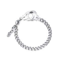 Stainless steel couple bracelet - Steel woman
