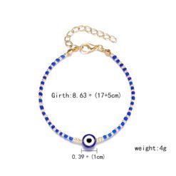 Handmade Lucky Black String Bracelet Evil Eye Charm Bracelets Women Blue Eyes Beads Bring You Lucky Peaceful Adjustable Bracelet - 3