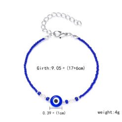 Handmade Lucky Black String Bracelet Evil Eye Charm Bracelets Women Blue Eyes Beads Bring You Lucky Peaceful Adjustable Bracelet - 5