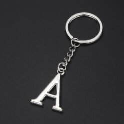 English Alphabet Keychain Keychain Personal Name Letter Pendant - A