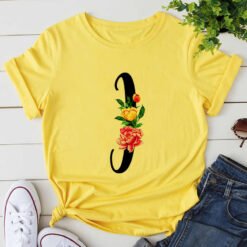 Custom Name Letter Combination Womens High Quality Print T-shirt - Istyle, 2XL