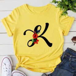 Custom Name Letter Combination Womens High Quality Print T-shirt - Kstyle, 3XL