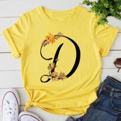 Custom Name Letter Combination Womens High Quality Print T-shirt - Dstyle, 3XL
