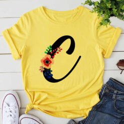 Custom Name Letter Combination Womens High Quality Print T-shirt - Cstyle, XL