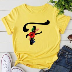 Custom Name Letter Combination Womens High Quality Print T-shirt - Fstyle, L