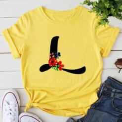 Custom Name Letter Combination Womens High Quality Print T-shirt - Lstyle, L