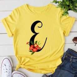 Custom Name Letter Combination Womens High Quality Print T-shirt - Estyle, 2XL