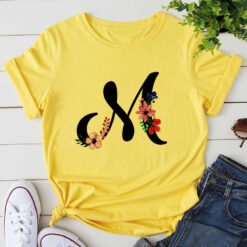 Custom Name Letter Combination Womens High Quality Print T-shirt - Mstyle, L