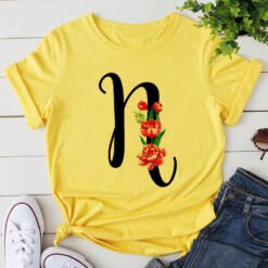 Custom Name Letter Combination Womens High Quality Print T-shirt - Nstyle, 2XL