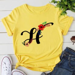 Alternative view of Custom Name Letter Combination Womens High Quality Print T-shirt