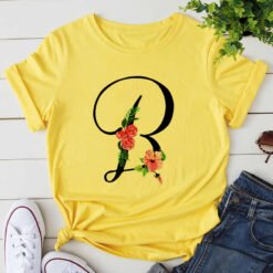 Custom Name Letter Combination Womens High Quality Print T-shirt - Bstyle, 2XL