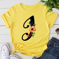Custom Name Letter Combination Womens High Quality Print T-shirt - Jstyle, S
