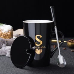Creative Ceramic Mug With Last Name Letter Mug - S