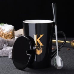 Creative Ceramic Mug With Last Name Letter Mug - K