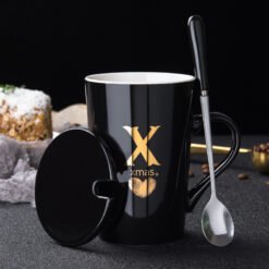 Creative Ceramic Mug With Last Name Letter Mug - X
