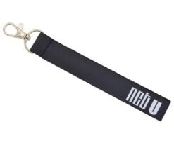 Reflective laser name name keychain key lanyard mobile phone lanyard - Ordinary black, NCT U