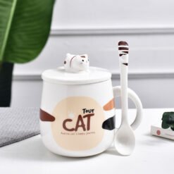 Cute cat mug cartoon ceramic mug - B color cat