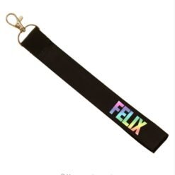 Straykids surrounding name mobile phone lanyard custom keychain stray kids couple pendant - Black7, 14x2cm