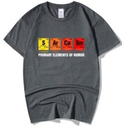 Men's Funny T-shirt Short Sleeve - Dark Grey, 4XL