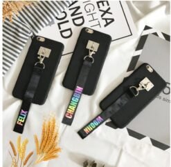 Straykids surrounding name mobile phone lanyard custom keychain stray kids couple pendant
