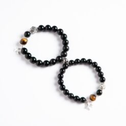 Obsidian Couple Bracelet - Couple no magnetic, 1pair
