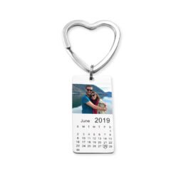 Photo anniversary custom keychain - Silver, Colorful