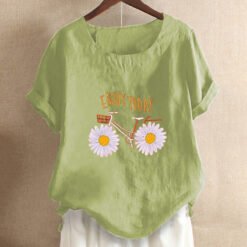 Floral print T-shirt - Green, 2XL