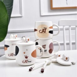 Alternative view of Cute cat mug cartoon ceramic mug