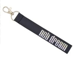Reflective laser name name keychain key lanyard mobile phone lanyard - Laser black, NCT Dream