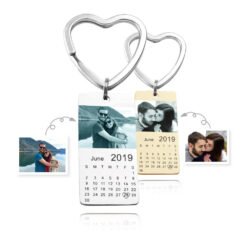 Alternative view of Photo anniversary custom keychain
