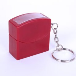 Rectangular Keychain Universal Cartoon Name Stamp - Red