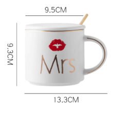 Ceramic Mug Couple Mug - White, 401to500ml