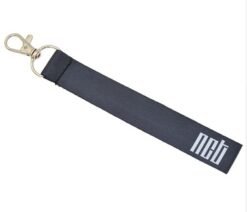 Reflective laser name name keychain key lanyard mobile phone lanyard - Ordinary black, NCT