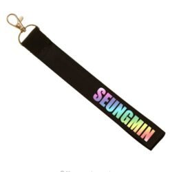 Straykids surrounding name mobile phone lanyard custom keychain stray kids couple pendant - Black4, 14x2cm