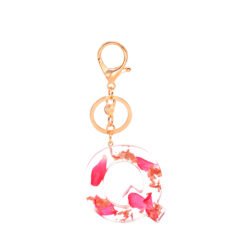 Petal Resin Keychain English Alphabet Pendant - Q
