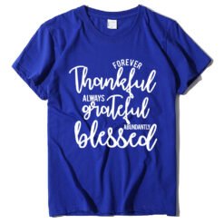 Alphabet print T-shirt - Royal Blue, XL