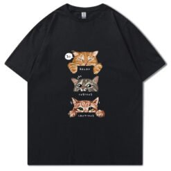 Funny Graphic Printed T-shirt Pure Cotton - Black, M